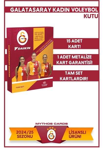 Galatasaray Kadın Voleybol Tam Set Sezon Kartları - Kutu