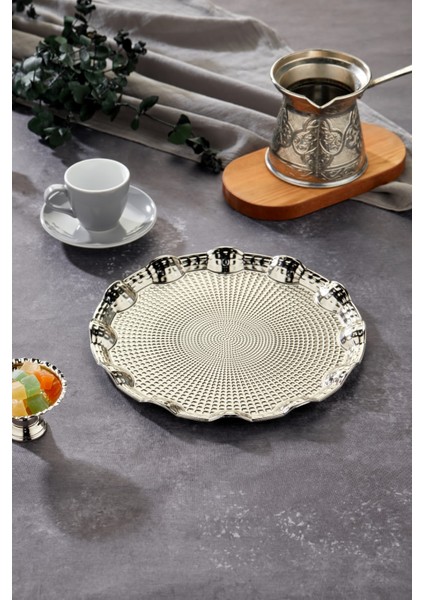 35 cm Rölyefli Sunum Tepsisi - Şık ve Zarif Tasarım modelleri