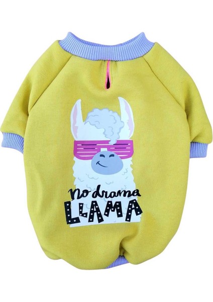 Lama %100 Pamuk Kumaş Köpek Sweatshirt