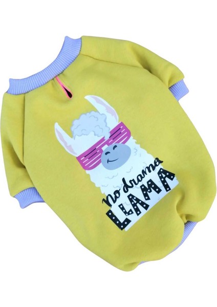 Lama %100 Pamuk Kumaş Köpek Sweatshirt