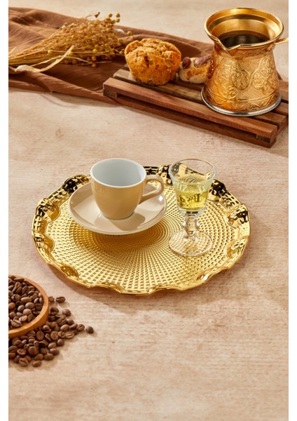 25 cm Rölyefli Sunum Tepsisi - Şık ve Zarif Tasarım modelleri