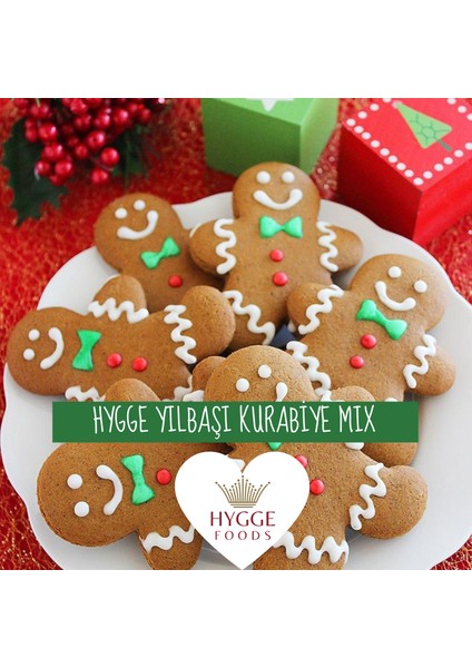 Hygge Yılbaşı Kurabiye Mix - Zencefilli Ince Özel Kurabiye Gingerbread Limited Edition 180 gr