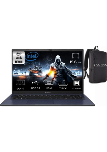 B1502CVA-I58512B1D-02 Intel I5-1335U 8gb Ddr4 1tb SSD 15.6"full Hdfreedos