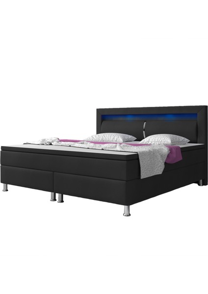 Milano Suni deri 3 Lü Set (Yatak+Baza+Başlık) 180X200