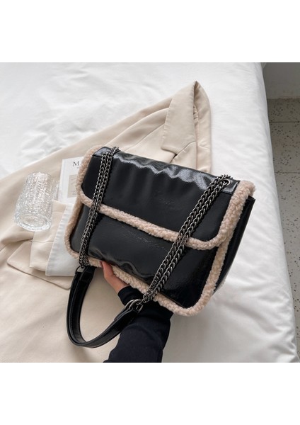 Kadınlar Için Peluş Küçük Çanta, Çok Yönlü Yeni Moda Zincir Omuz Çantası, Büyük Kapasiteli, Üst Düzey Askılı Çanta (Yurt Dışından)