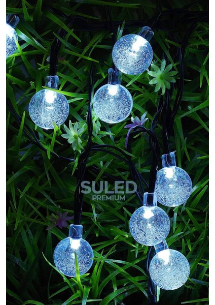 Dekoratif Top LED Işık Kristal Efektli Iç Mekan & Bahçe Aydınlatması 220V Fişli 45 Top LED