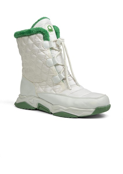 Benetton® | BN-30394 - 3256 Beyaz Yeşil - Kadın Bot