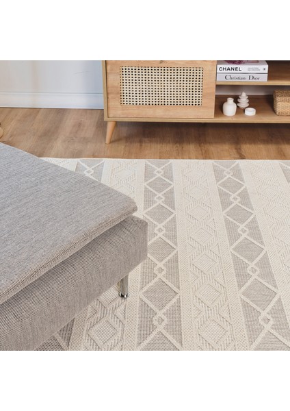 7/24 İskandinav Larus Grey 50x80 cm Salon Mutfak Halısı Yolluk Kilim fiyatları