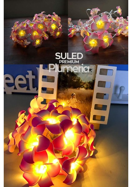 Plumeria Çiçeği Dekoratif LED Işık Ambiyans Ortam Aydınlatması ve Süsleme Ledleri indirimleri