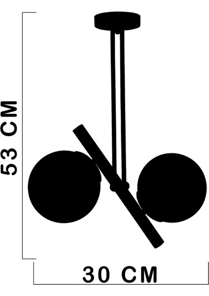 Şık Eskitme Bal Camlı Avize, Zarif ve Sıcak Atmosfer Yaratır, Ahşap, 2 Ampüllü, 30x60 indirimleri