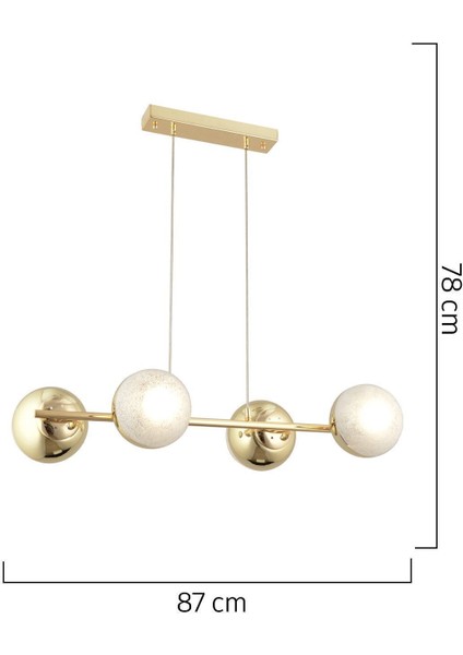 Berca 4lü Gold Avize Modern Mutfak Yemek Masası Üstü Yatak Odası Salon Avize indirimleri