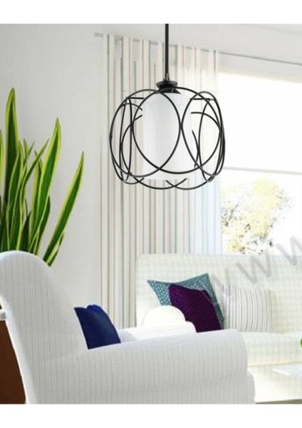 Siyah Tekli Salon Avize