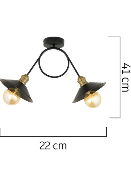 Şık ve modern 2'li metal avize, genç odası ve mutfak için ideal tasarım fırsatları