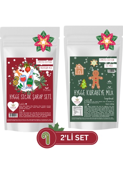 Evde Süper Yılbaşı - Sıcak Şarap Seti & Zencefilli Gingerbread Ince Kurabiye Mix - Beyaz Şeker Içermez - Limited Edition