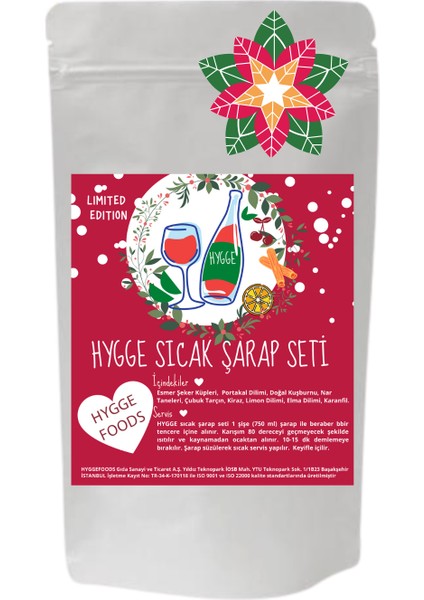 Evde Süper Yılbaşı - Sıcak Şarap Seti & Zencefilli Gingerbread Ince Kurabiye Mix - Beyaz Şeker Içermez - Limited Edition