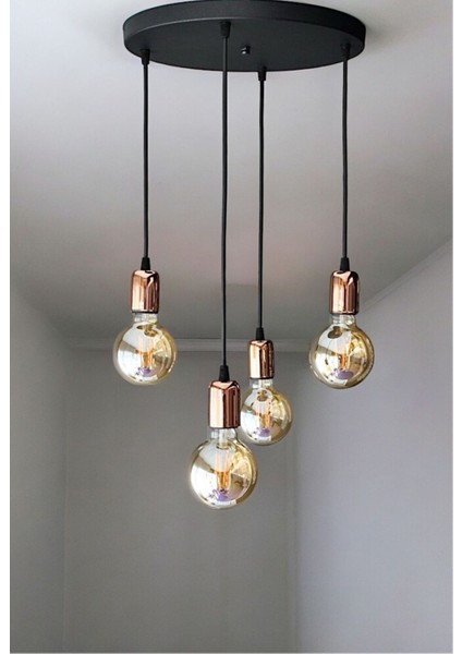 Modern 4'lü metal duy sarkıt, şık ve şık aydınlatma dekoru, 60x33 ölçü fiyatları