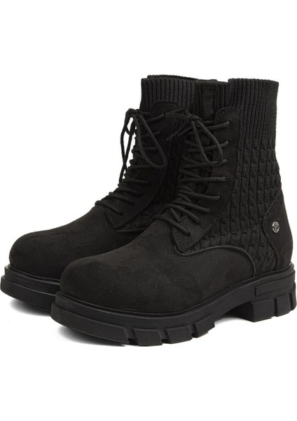 Pierre Cardin® | PC-52082-3076 Siyah Suet - Kadın Bot