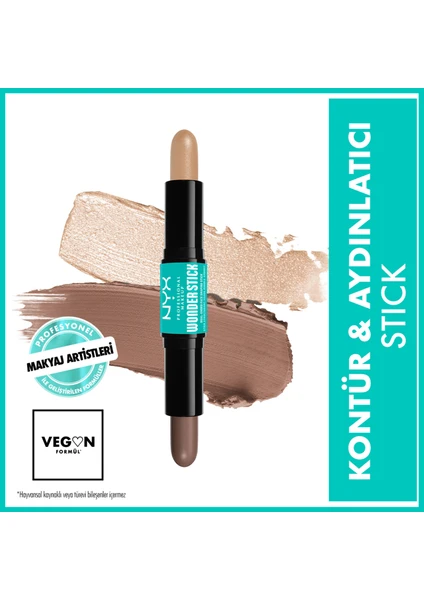 Nyx Professional Makeup Wonder Stick Çift Taraflı Krem Kontür & Aydınlatıcı Stick - Fair