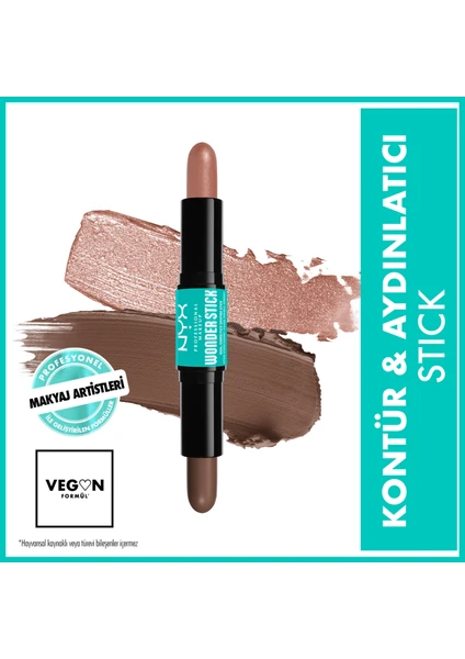 Nyx Professional Makeup Wonder Stick Çift Taraflı Krem Kontür & Aydınlatıcı Stick - Light Medium