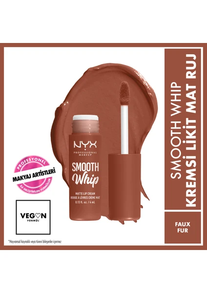 Nyx Professional Makeup Smooth Whip Kremsi Likit Mat Ruj - Faux Fur