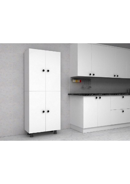 Ural 8 Raflı Çok Amaçlı Mutfak Banyo Ayakkabılık Dolabı 70 cm