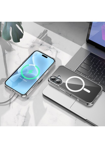 Apple iPhone 16 Uyumlu Anti Fall Airbag Magsafe Kapak