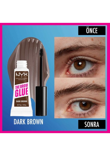 Nyx Professional Makeup The Brow Glue Instant Brow Styler Kaş Sabitleyici Maskara - Dark Brown