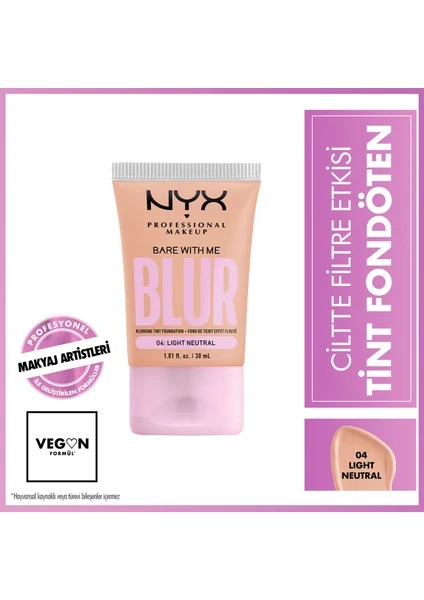 Nyx Professional Makeup Blur Tint Ciltte Filtre Etkili Fondöten - 04 Light Neutral