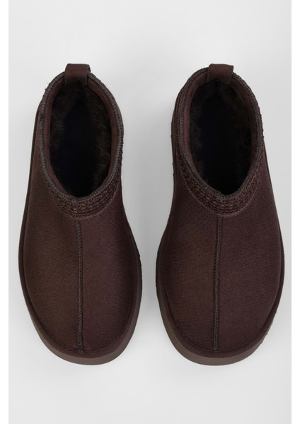 Kadın Uggps Kahve Içi Tüylü Kısa Süet Düz Terlik fırsatları