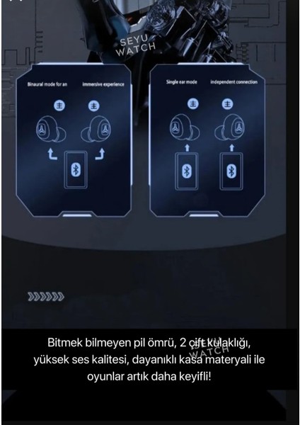 M60 Bluetooth Kulaklık Gaming Oyuncu Kulaklığı Tek Kutu 2 Çift Kulaklık