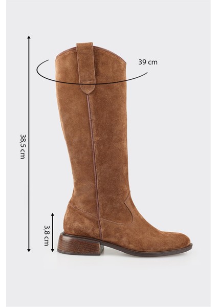 Taba Deri Kadın Çizme indirimleri