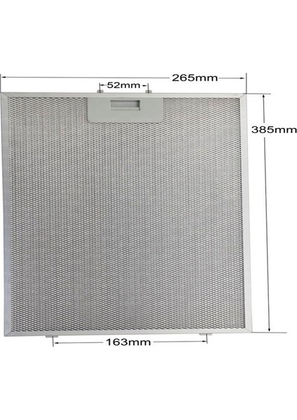 Davlumbaz Filtresi 387X265 mm Uyumlu Yağ Filtresi Mutfak Aspiratörü Havalandırma 387X265 mm