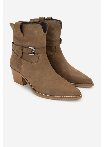 Kadın Taba Topuklu Bot 1075 055172-35 Bn Bot SK24-25 Taba Nbk fiyatları