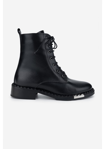 Kadın Deri Siyah Deri Düz Bot 33 7540 Bn Bot SK24-25 Sıyah Dr