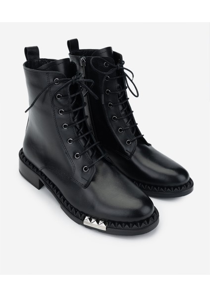 Kadın Deri Siyah Deri Düz Bot 33 7540 Bn Bot SK24-25 Sıyah Dr fiyatları