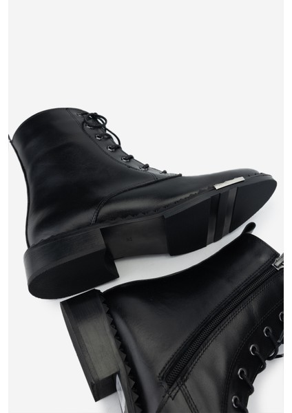 Kadın Deri Siyah Deri Düz Bot 33 7540 Bn Bot SK24-25 Sıyah Dr indirimleri