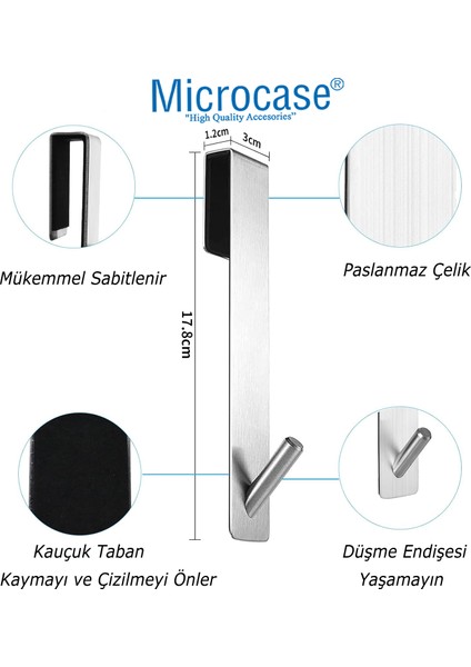 Taşınabilir Paslanmaz Çelik Metal Banyo Duşakabin Mutfak Vb. Alanlar İçin Dikey Askılık- AL4836 1 Adet