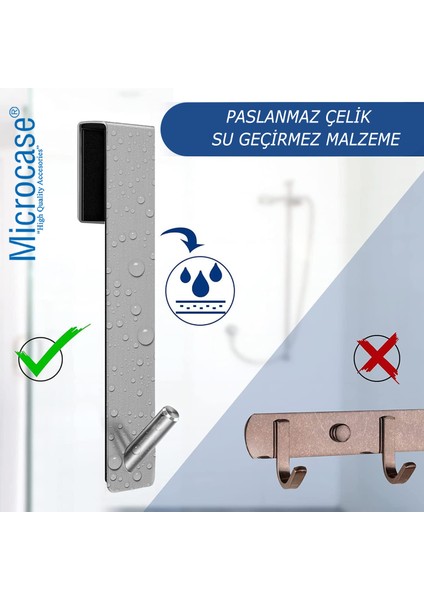 Taşınabilir Paslanmaz Çelik Metal Banyo Duşakabin Mutfak Vb. Alanlar İçin Dikey Askılık- AL4836 1 Adet