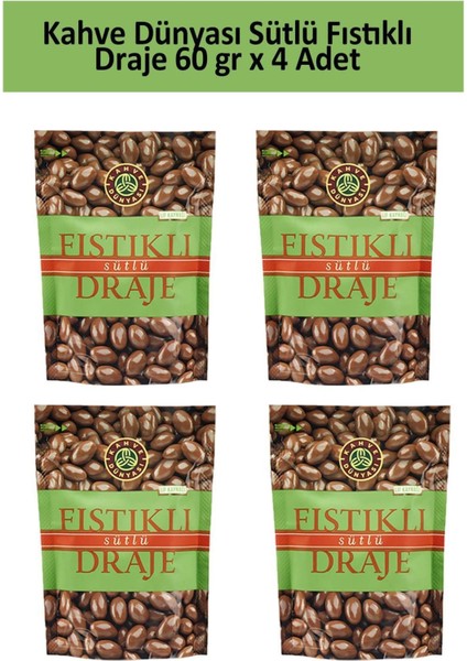Fıstıklı Sütlü Draje 60 gr x 4 Adet