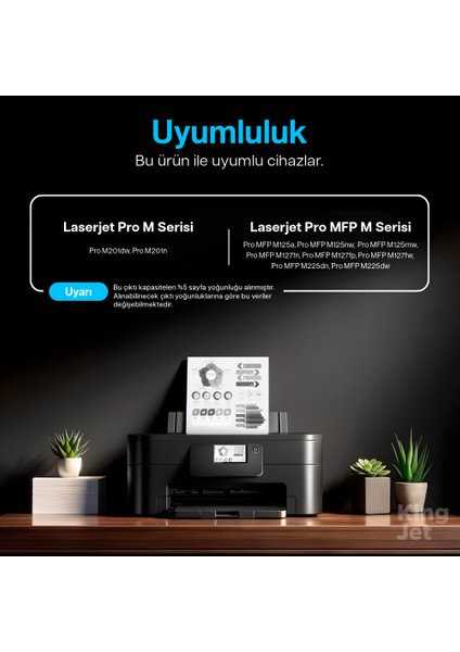 Kingjet® 83A / CF283A 4'lü Paket - Hp Uyumlu Çipli Muadil Toner