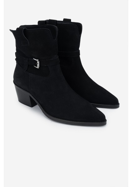 Kadın Siyah Nubuk Topuklu Bot 1075 055172-35 Bn Bot SK24-25 Sıyah Nbk fiyatları