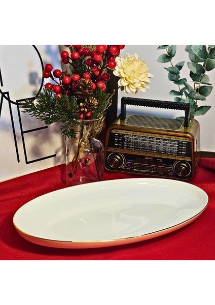 26 Parça Bone Gold Porselen Yemek Takımı
