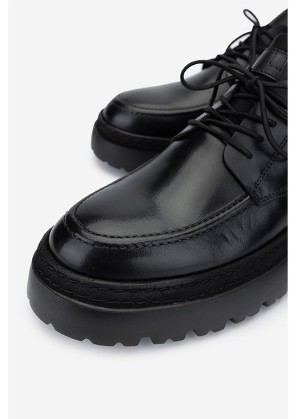 Erkek Hakiki Deri Siyah Antik Casual Ayakkabı 863 10269 Erk Ayk SK24-25 Sıyah Antık modelleri