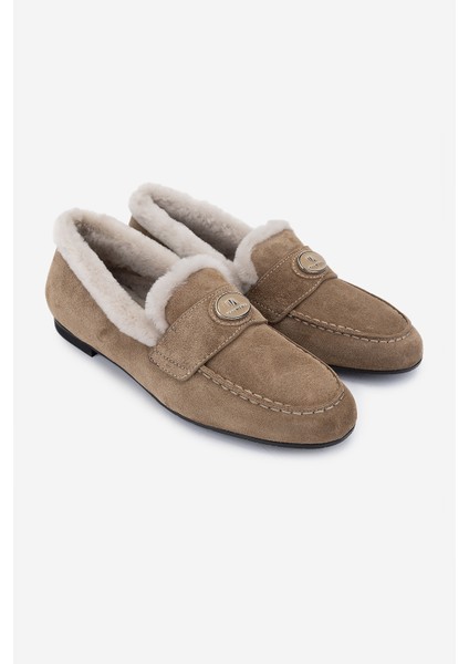 Kadın Deri Loafer Ayakkabı 1046 3426-1 Bn Ayk SK24-25 Bej Yrm Suet/kurk fiyatları