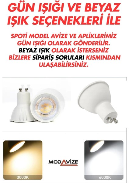 Spoti Modern Salon - Mutfak - Cafe Tasarım Eskitme Renk Spot Ledli Sıralı 4 Lü Avize (Gün Işığı)