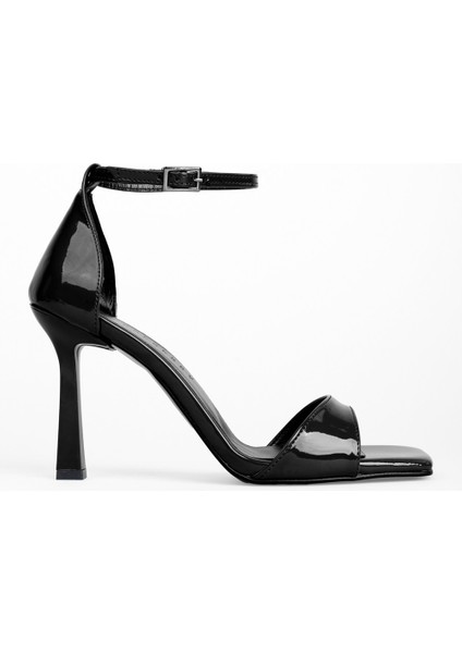 Kadın Vinetta Siyah Rugan Topuklu Ayakkabı fırsatları