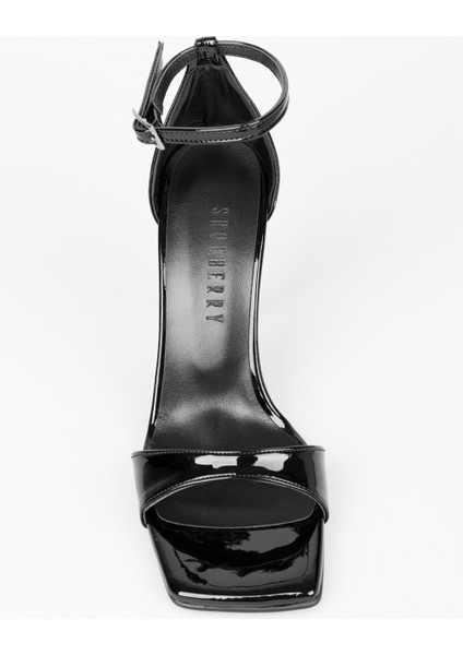 Kadın Vinetta Siyah Rugan Topuklu Ayakkabı indirimleri