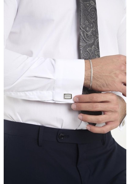 Brianze Gri Şal Desen Kravat Mendil Kol Düğmesi Hediyelik Set fiyatları