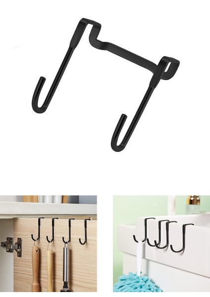 Paslanmaz Çelik Metal Banyo Duşakabin Mutfak Vb Alanlar İçin Askılık S Model - AL4837 1 Adet