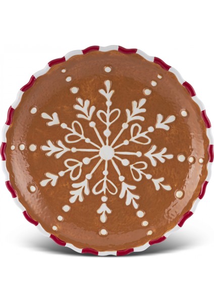 New Year Yılbaşı Gingerbread Pasta Tabağı 20 cm